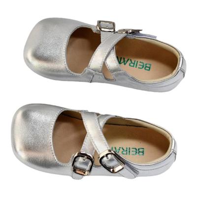 贝然春秋季全皮女童方口皮鞋