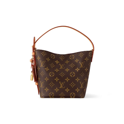 LV/路易威登ALL IN BB Monogram 涂层帆布棕色女款小号单肩手提包