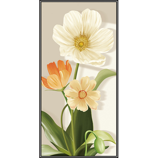 花卉玄关3d立体客厅墙贴装饰画走廊宿舍过道自粘贴纸墙面遮丑壁画