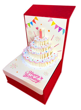 立体音乐灯光蛋糕礼盒生日祝福