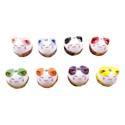 招财猫diy新款彩猫散珠吊坠