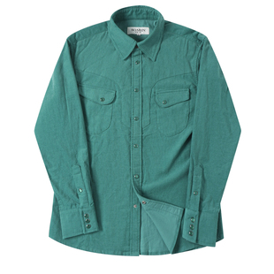 SOARIN【三色】美式复古工装灯芯绒长袖衬衫男冬季保暖双口袋衬衣