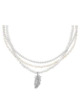 【自营】HEFANG Jewelry/何方珠宝高级感 白月光/白水晶羽毛项链