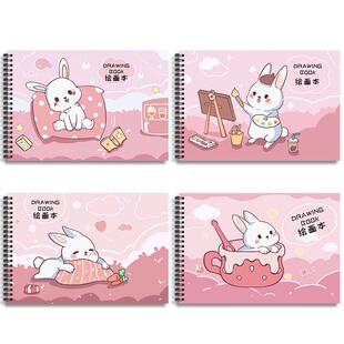 a4儿童空白图画本画画本加厚线圈幼儿园画画纸绘画美术本小学生一年级画图素描本马克笔专用本子画纸涂鸦画册