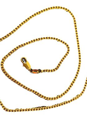 黄铜古巴侧身马鞭男女不掉色项链