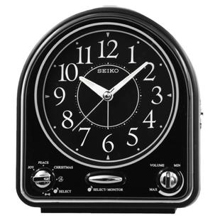 SEIKO 日本精工闹钟 静音儿童可调音量贪睡夜光夜灯音乐闹钟闹表