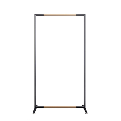 落地式铁艺服装实木中岛架