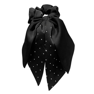 许我耀眼许研同款波点飘带大肠发圈女高级感扎头发皮筋低马尾发绳