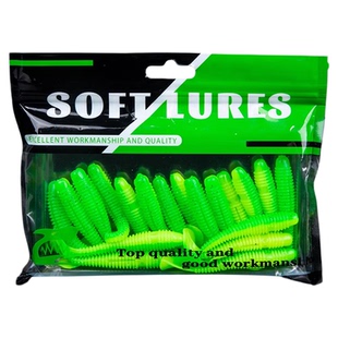 路亚假饵t尾软饵套装卷尾螺旋t尾铅头钩翘嘴鲈鱼鳜鱼海钓专用鱼饵