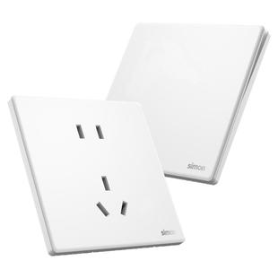 西蒙Simon超薄开关插座i3Air简约白16A一开五孔旗舰店暗装86型