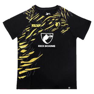 VSZAP搏击格斗纯棉烫金泰拳MMA训练男运动健身踢拳击服UFC短袖T恤