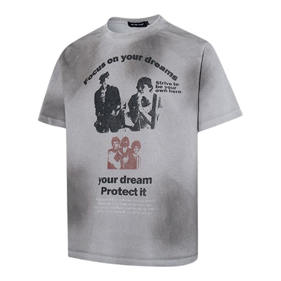 EVC做旧水洗高街宽松印花T恤