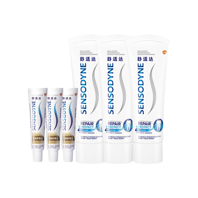 【自营】舒适达口腔清洁抗敏感Novamin技术90g*3支专业修复牙膏