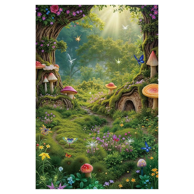 魔法精灵森林花园背景布公主写真