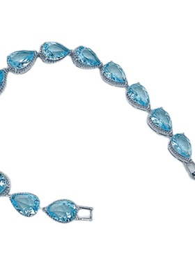 手链夏天浅蓝色耳环日常百搭