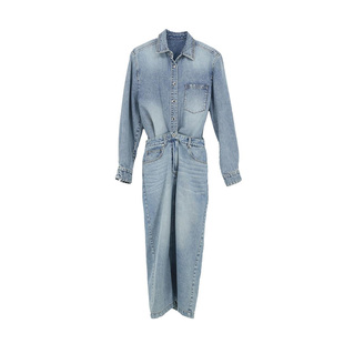 YOUWEI有尾2025春季新品女装糯米牛仔衬衫连衣裙Y5725106