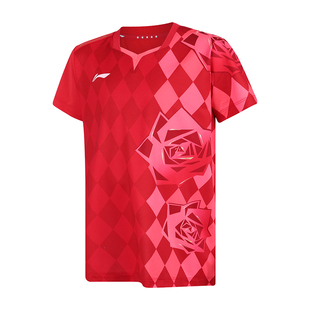 李宁儿童乒乓球服套装男女童新款透气吸汗运动短袖专业比赛训练服