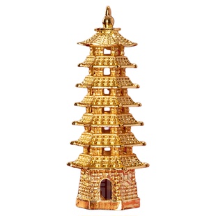 苏贰铜三宝佛法器药师佛宝塔佛塔合金配件寺庙摆件桌面工艺品摆件