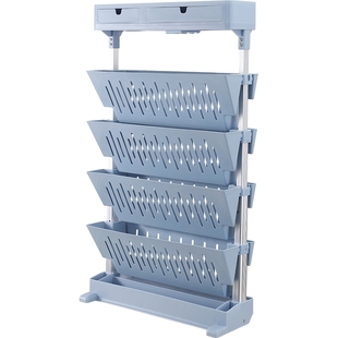 南国书香免安装铝合金桌边书架可移动伸缩书桌旁小书架侧边收纳置物架教室课桌书本收纳初高中课桌收纳挂书袋