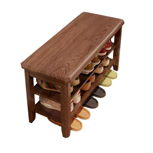 实木鞋架多层家用门口入户门可坐结实耐用好看室内楼道收纳穿鞋凳