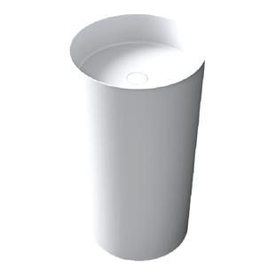 TW特拉维尔人造石洗面圆立柱盆落地式小户型家用阳台盥洗手盆