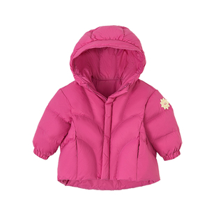 夏生红嘴雁鸭石墨烯蓄热羽绒服男女童蓬松高倍保暖三防儿童冬装新