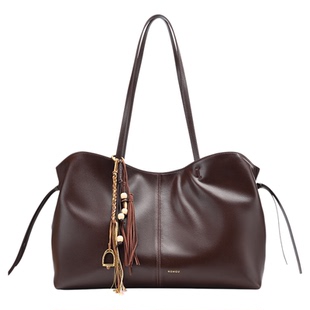 红谷包包2026新款质感真皮单肩腋下包通勤大容量手提托特包女士包