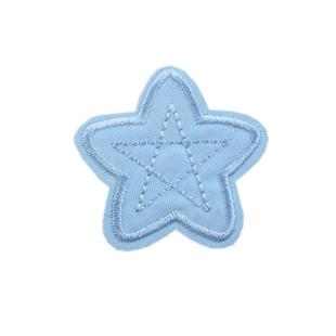 浅蓝色补丁贴自粘冲锋衣羽绒服贴花朵大小号刺绣衣服破洞装饰布贴