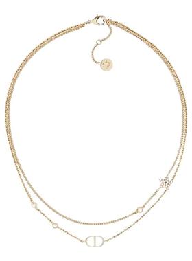 1h可退 自营欧洲直邮DIOR迪奥女士项链双链条 迪丽热巴同款