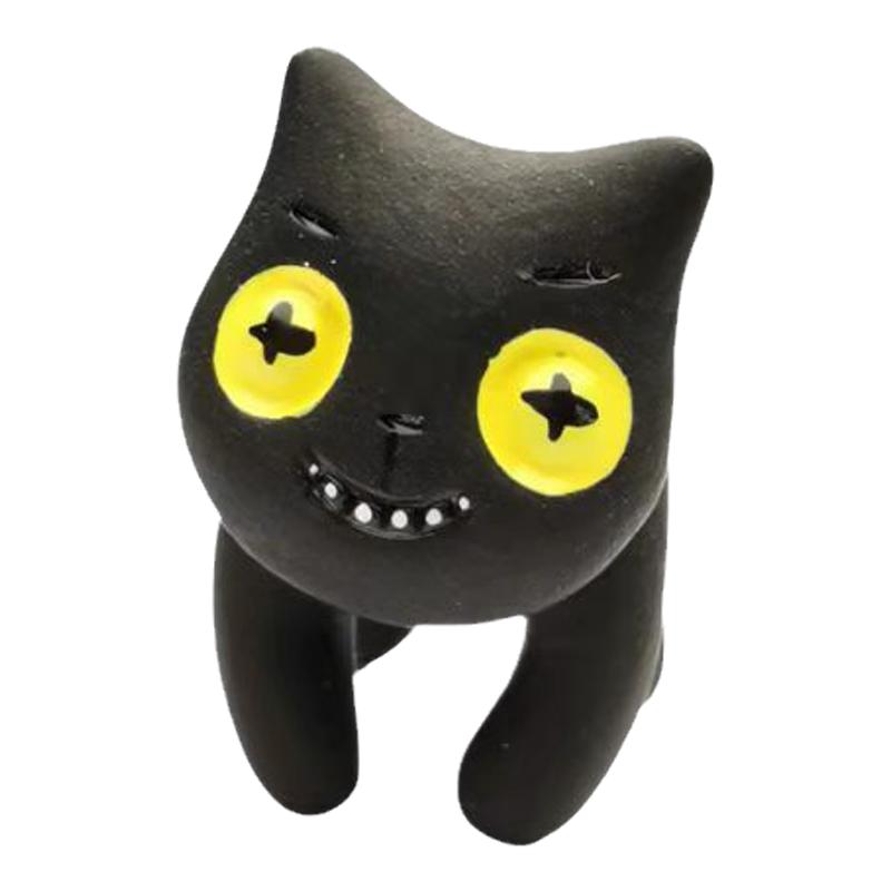 设计师原创手绘软陶猫情侣耳钉