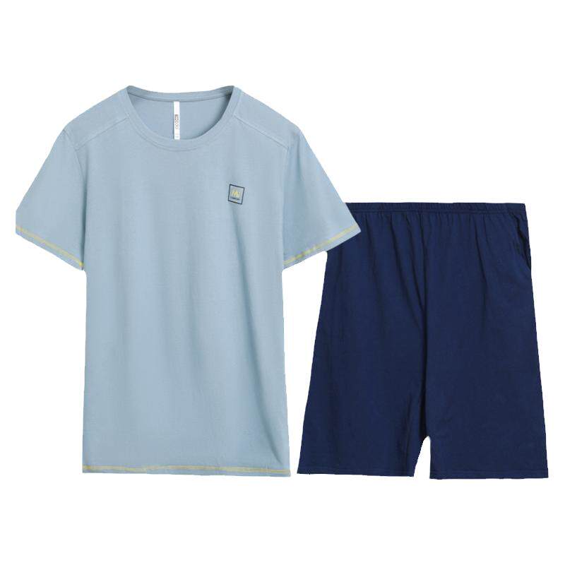 正品红豆100%纯棉短袖家居服套装