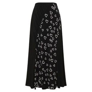 DVF A字裙印花拼接中长款半身裙KM4R002