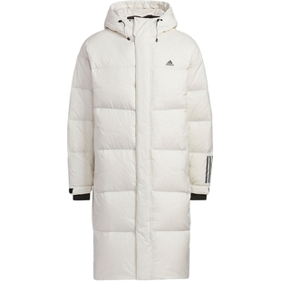 Adidas/阿迪达斯正品新款男士中长款保暖连帽羽绒服IL8927