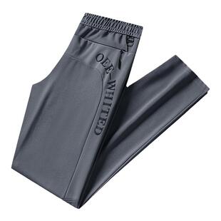 吉普JEEP运动裤男秋冬款大码宽松男裤中年爸爸男士春秋款休闲裤子