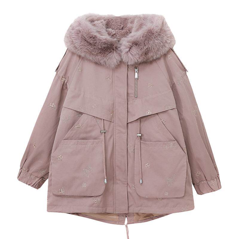 LULUALWAYS复古淑女粉色派克服