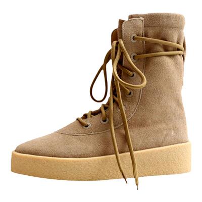 网红平底厚底真皮情侣鞋