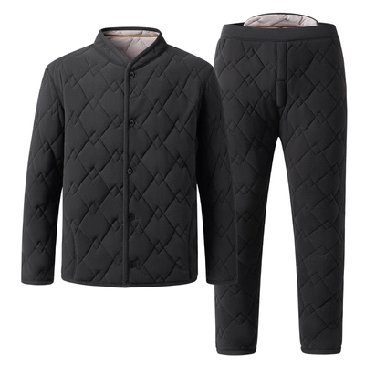 啄木鸟冬装加厚棉衣棉裤套装男士