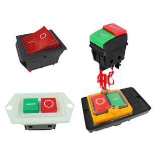 黑猫280 380 55 588高压清洗机水枪泵头配件220v防水电源按钮开关