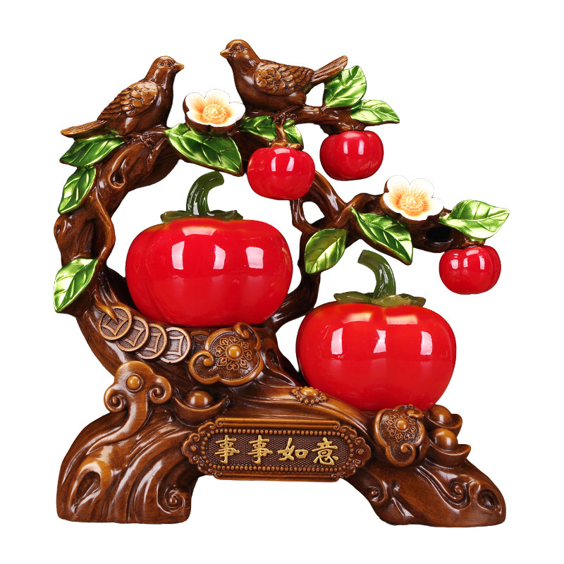 2026新款柿柿如意柿子摆件乔迁