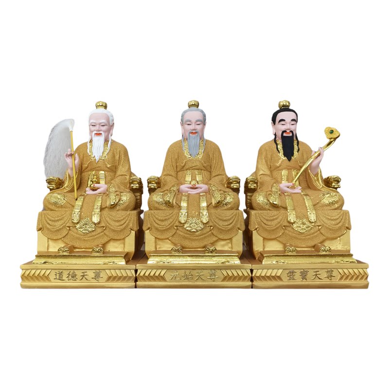 三清祖师神像树脂三清道祖神像树脂原始道德天尊灵宝天尊家用供奉
