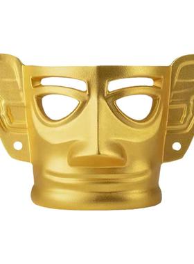 金面具三星堆铜师傅铜工艺品仿古