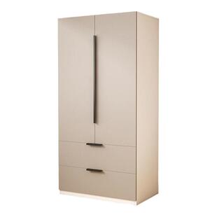 实木衣柜家用卧室简易组装儿童床边双门储物柜小户型出租房用衣橱