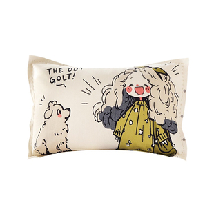 按扣纯棉纱布枕套一对装成人家用枕芯内胆套全包亲肤全棉厚枕头套