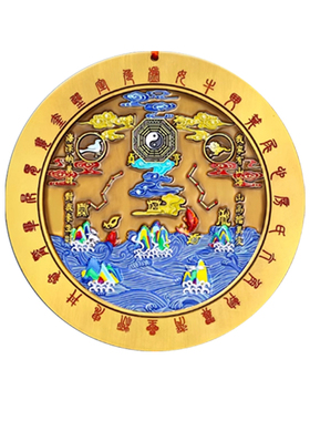 合金浮雕山海镇彩绘客厅摆件挂件