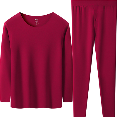 七匹狼发热德绒本命年内衣套装男