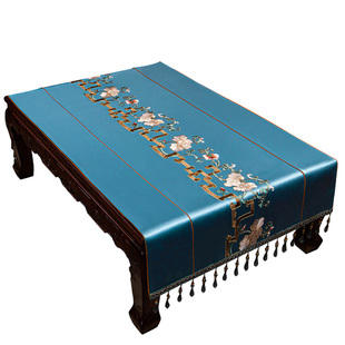 现代简约新中式茶几布布艺盖巾中式客厅红木桌布餐桌垫长方形台布