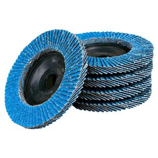 100加厚百叶片蓝色锆刚玉金属不锈钢除锈焊点抛光片百页片打磨片