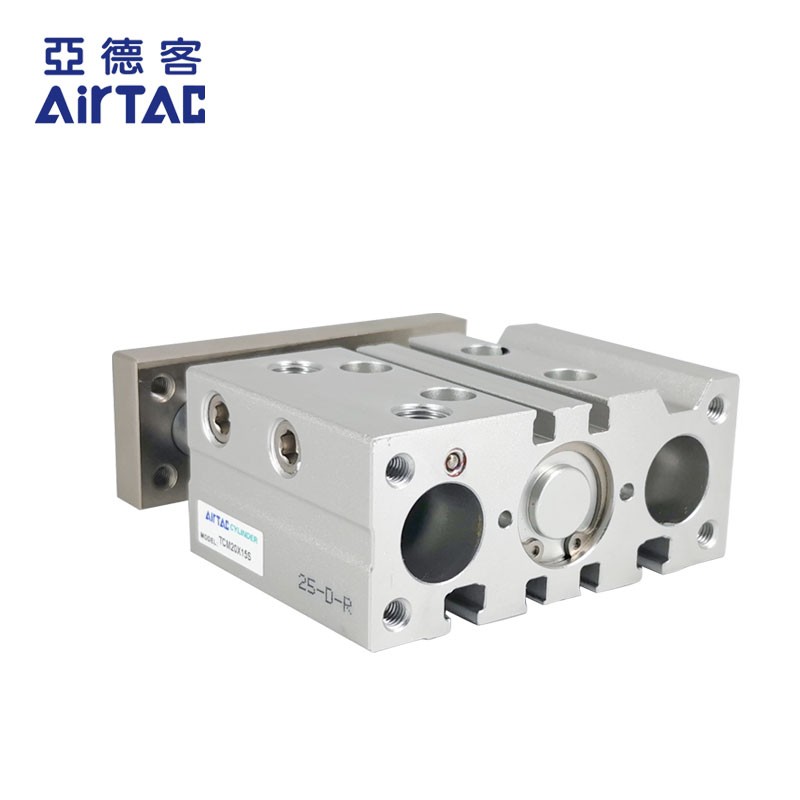 亚德客三轴三杆带TCM6/10/12/16X5X10X20X25X30X40X50-S气缸导杆