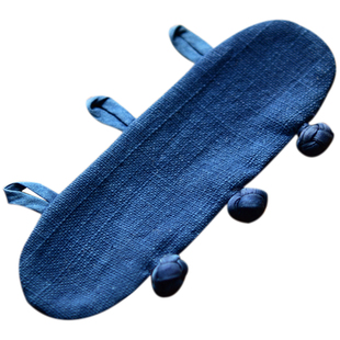 植物蓝染壶把布套 铁壶提手布 防烫布 手工棉麻隔热垫 银壶把手布