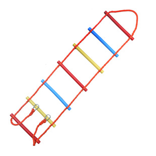 摩羯妈妈七彩绳梯幼儿大运动儿童攀爬家用加粗可折叠软梯搭配单杠